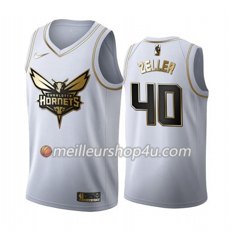 Maillot Basket Homme Charlotte Hornets Cody Zeller 40 2019-20 Nike Blanc Golden Edition Swingman